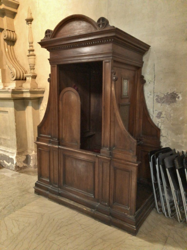 An ancient Roman Catholic Confessional