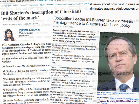 Bill Shorten's Distortion of Christianity