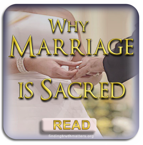 Why Marriage is Sacred Why Marriage is Sacred