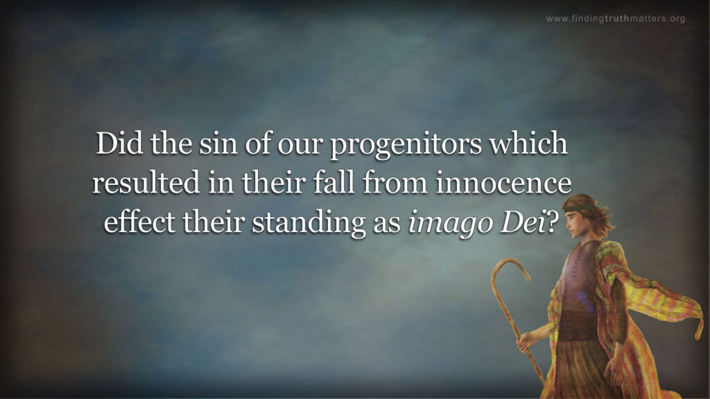 Did the sin of our progenitors which resulted in their fall from innocence effect their standing as imago Dei?